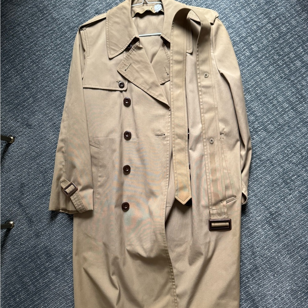 London Fog Beige Trench Coat with Belt